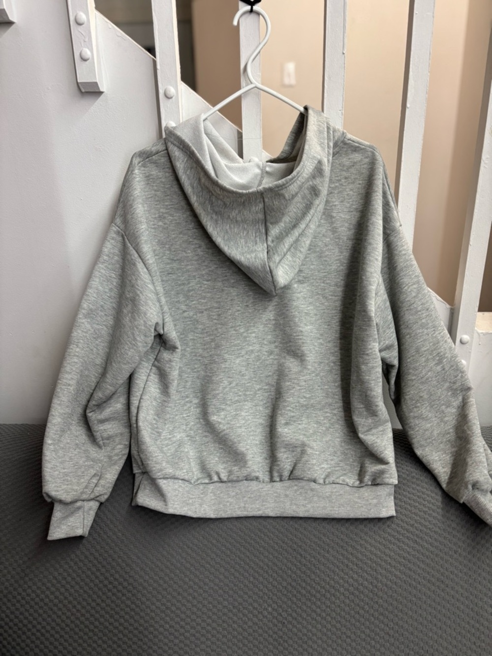 SHEIN Gray Graphic Hoodie Streetwear Y2K Oversized Style Small - Picture 2 of 2